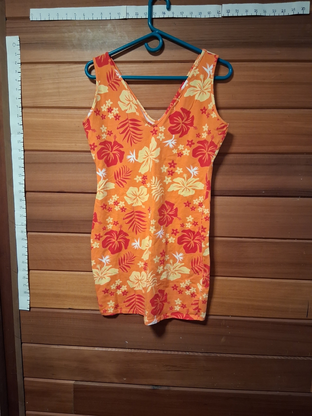 Wild Fable Floral V-Neck Orange Mini Dress